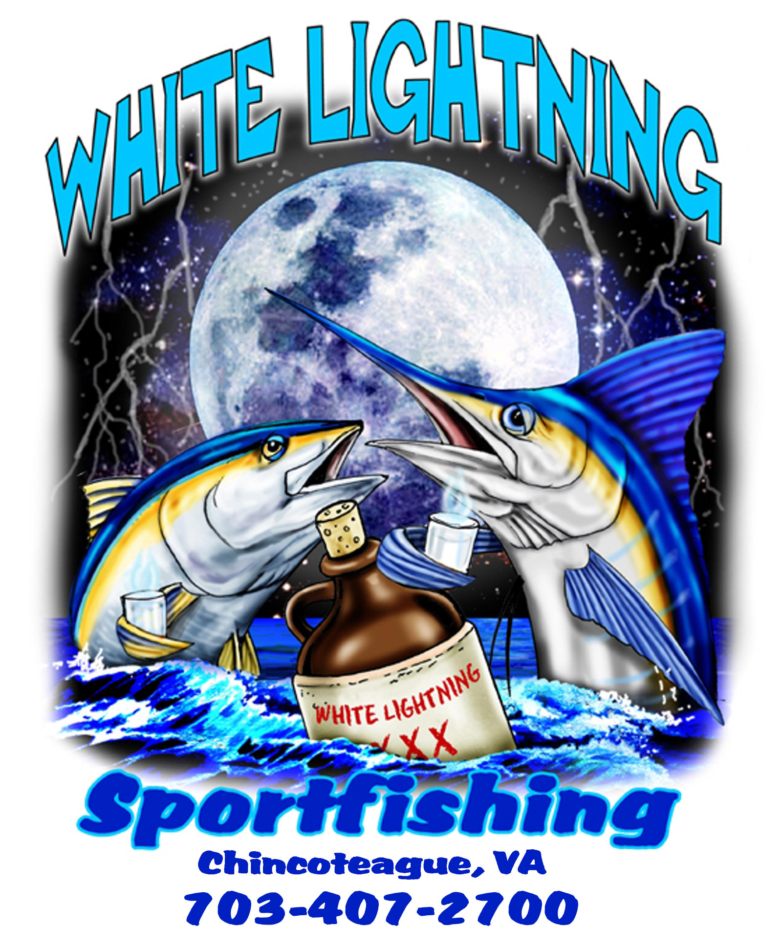 White Lightning Charters: White Lightning T-Shirts